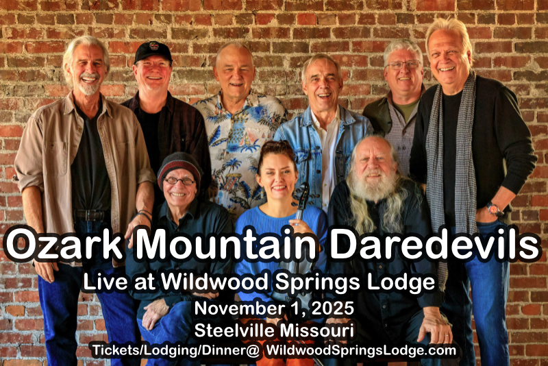 Ozark Mountain Daredevils, Nov.1, 2025. Wildwood Springs Lodge, Steelville, MO.